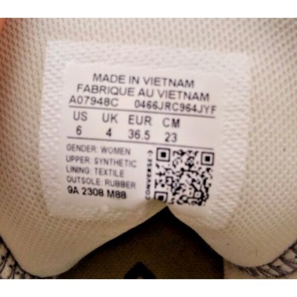 Converse Chuck Taylor All Star Glitter Silver High Top Sneakers Women's Size 6 - Picture 7 of 8